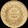 10 francs Napolon III tte nue grand module revers