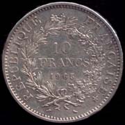 10 francs Hercule revers
