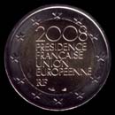 2 euro comemorativa 2008 Frana