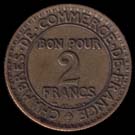 2 francs Chambres de Commerce revers