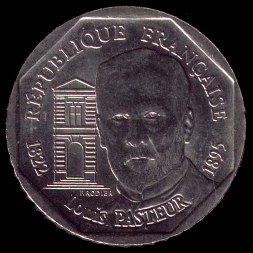 Pice de 2 Francs franais type Pasteur avers