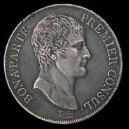 5 francs Bonaparte Premier Consul avers
