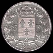 5 francs Charles X 2e Type revers