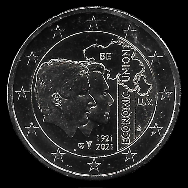 2 euro comemorativa Bélgica 2021