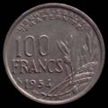 100 Francs français type Cochet avers