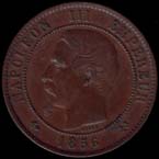 10 centimes Napoléon III tête nue avers