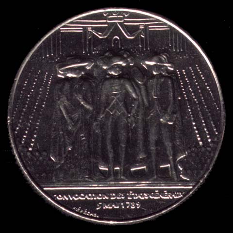 Pièce de 1 Franc français du 1989 en nickel type États Généraux avers