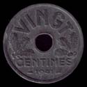 20 centimes tat Franais Vingt Centimes revers