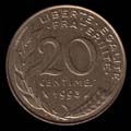 20 Centimes Marianne revers