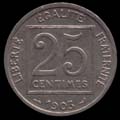 25 Centimes Münzen