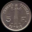 5 francs Pétain revers