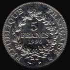 5 francs Hercule en nickel revers