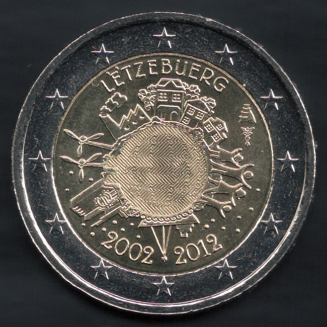 2 Euro Lussemburgo 2012