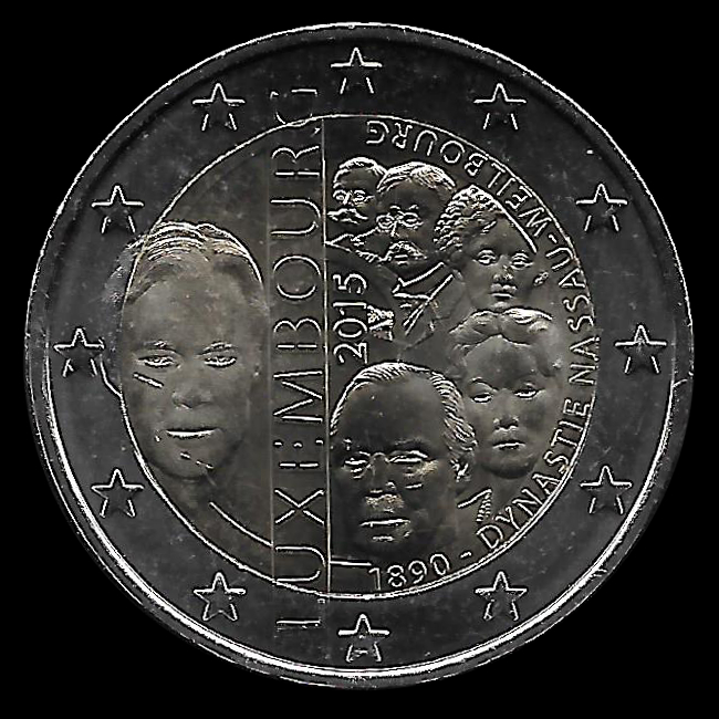 2 euro comemorativa Luxemburgo 2015
