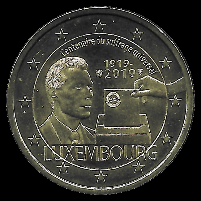 2 euro comemorativa Luxemburgo 2019