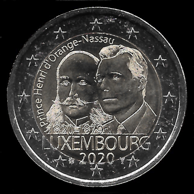 2 Euro Lussemburgo 2020