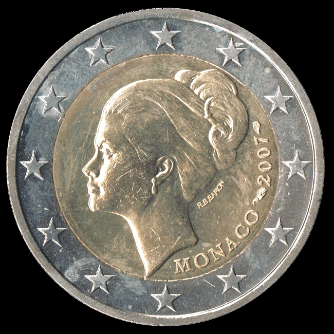 2 euro conmemorativos 2007 Mónaco